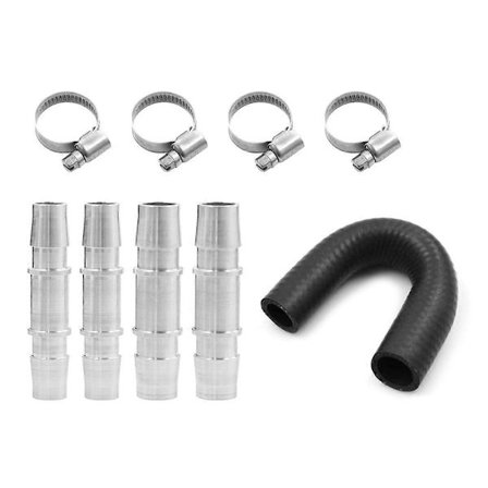 626-001 Uppgraderad motorvärmekärna förbikopplingskit i aluminium med 5/8 tum 3/4 tum slang för de vanligaste värmarna