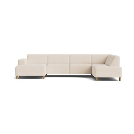 Seam U-sofa, venstrevendt - Lincoln Beige - 344x206x78 - Sofa, u-sofa