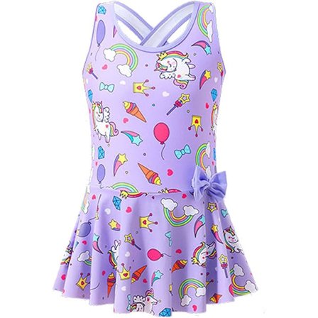 Piger Enhjørning Badetøj Ét-delt Sødt Badedragt Børn Badedragt Tyk Rem