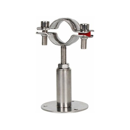 Vægbeslag i rustfrit stål til rør med 25 mm diameter (2 stk.), 60 mm