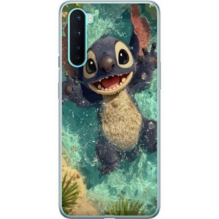 Yhteensopiva Puhelinkuori OnePlus OnePlus Nord Iloinen sininen fantasiolento joka leikkii kirkkaassa vedessä, kimalteleva energia, trooppinen tunnelm