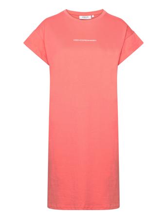Mschalvidera Organic Small Logo Dress MSCH Copenhagen Coral