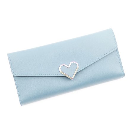 IC Lång handväska, modehjärtväska, enkelt mode blå