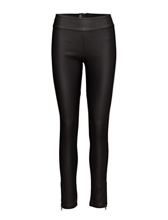 Belus- Katy Fit Trousers Leather Leggings/Bukser Svart Cream