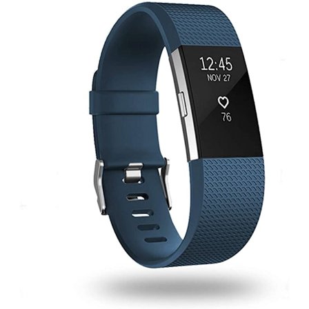 Smartklocka, armband ersättningsband kompatibel med Fitbit charge 2, klassiska och speciella justerbara sportarmband(Mörkblå-S)