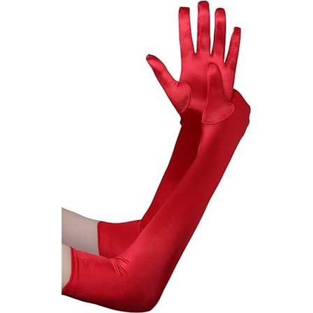 Kvinners lange sateng hansker til kveldsbruk, sateng hansker til bryllup