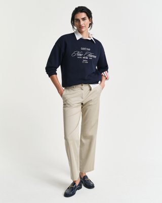 GANT - Regular fit chinos til dame dry sand