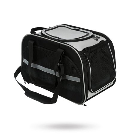 Trixie - Transportväska Valery med bädd - Svart/grå - Resa med djur
