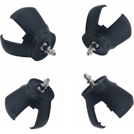 4 stk golfballhenter for putter, sugekopp for golfskruver, golfballgriper