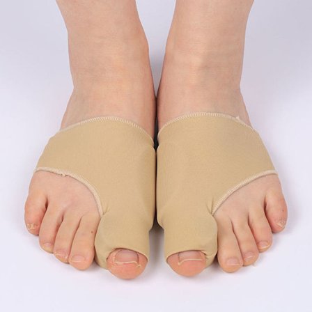 Tåskiller tåglatter til hallux valgus støttestrømper 1 par Beige