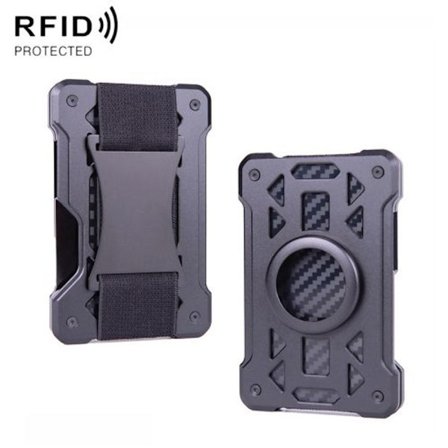 Egnet for AirTag Tracker-kortlomme, metall anti-tyveri RFID-lommebok (type