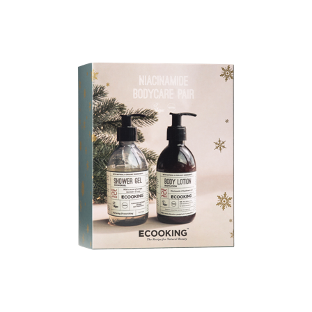 Ecooking Niacinamid Bodycare Sæt - Plejende og Opstrammende med Vitamin B3 og E-Vitamin