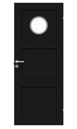 Swedoor Unique GWA 03L 130 Innerdörr svart ek 825x2040 mm, Dörrar