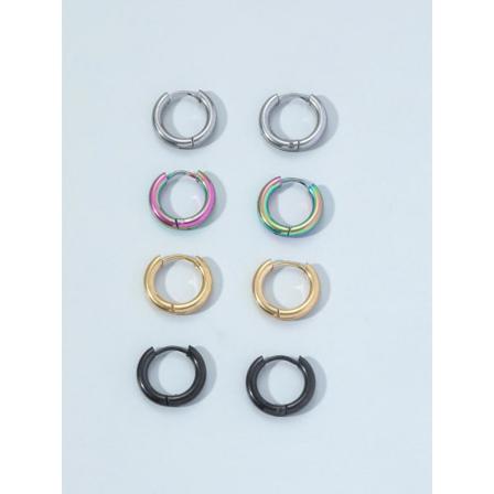 Pack 4 Par 13,5 Cm Hoops Örhängen I 316 Stål