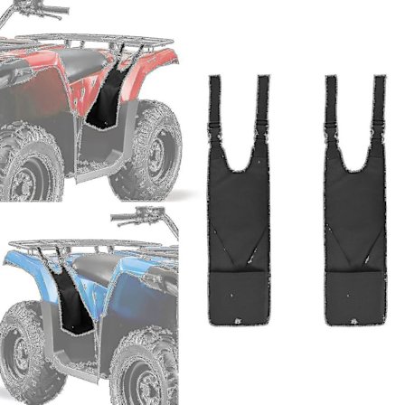 2 stk. ATV Fotstøtter Bak for Passasjer Universal Justerbar Sammenleggbar Slitesterk-yujia TY