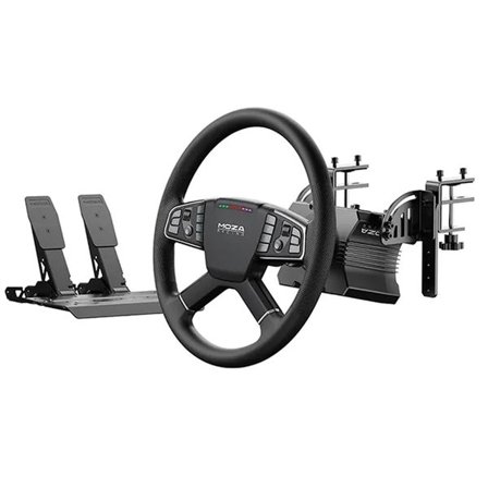 Moza RacingTruck Driving Simulator Set med 400 mm ratt, force feedback och snabbkoppling till PC