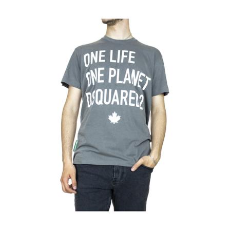 Dsquared2, T-Shirts Szary, Mężczyzna, Rozmiar: L