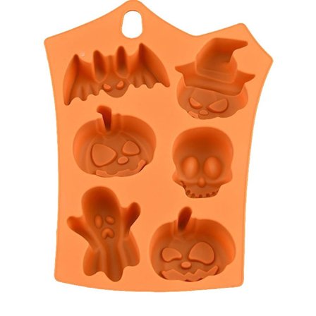 Rolig Bat Pumpa Silikonform för Tårta Halloweenfest Fondant Godis Dekoration Form