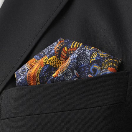 Pañuelo de bolsillo de seda Boho Bart para hombres - Pañuelos de bolsillo estampados