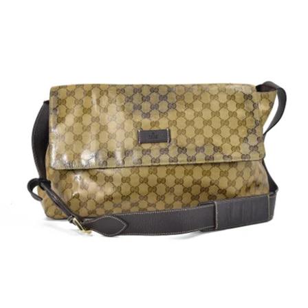 Gucci Vintage, Pre-owned Coated canvas crossbody-bags Bruin, unisex, Maat:ONE Size