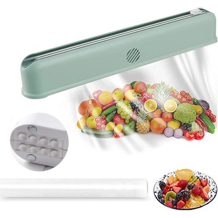 Film Dispenser, Genanvendelig Plastfolie Dispenser Skærer Film, Staniol Opbevaring & Skæreboks