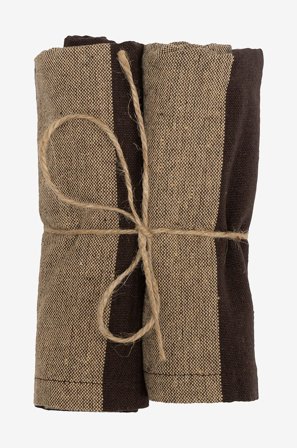 Gustav Ovland - Lautasliina Cultra 2 pakettia - Ruskea - Lautasliinat - 45X45 - - Homeroom