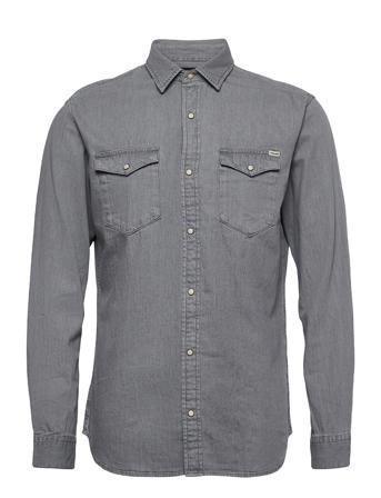 Jjesheridan Shirt L/S Noos Skjorta Casual Grå Jack & J S