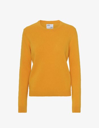 Women Classic Merino Wool Crew - Burned Yellow - S