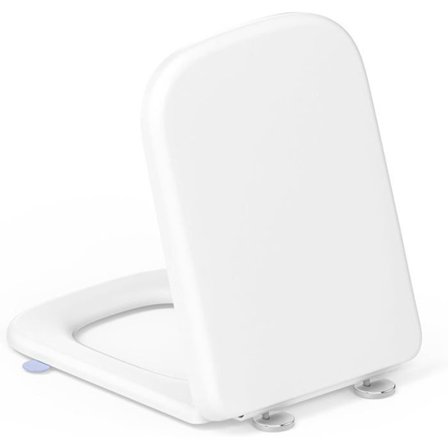 WC-lock YEAUPE PRO Fyrkantig med Fjädrande Lås - Vit Sits