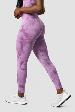 Define Seamless Tie Dye Tights Lavender