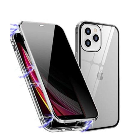 Sekretess magnetfodral till iPhone 12 pro max|silver