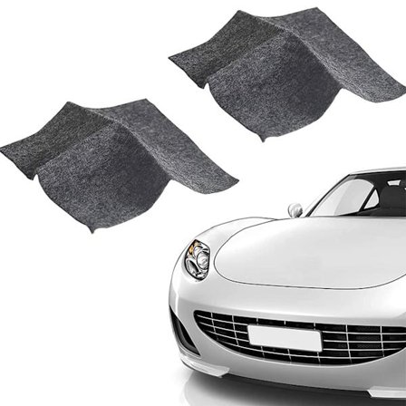 Nano Sparkle Klud (2 stk.), Nano Magic Klud til reparation af lette maling bil ridser fjerne mærker på overfladen & dekontaminering, sort