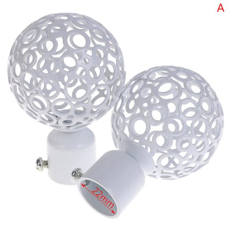 2 stk 22mm 28mm Dia Draperi Gardinstenger Jern Ender Caps Finials