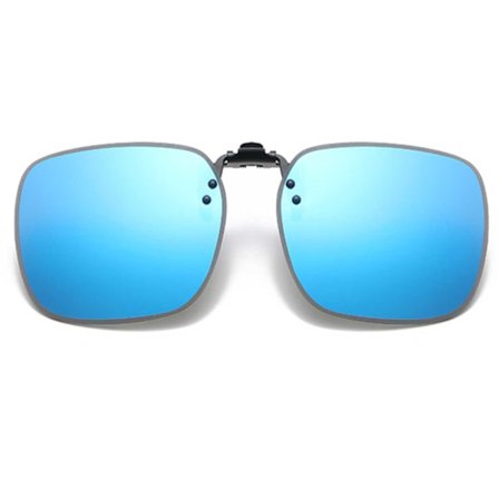 Stora Flip Up Clip On Solglasögon Blå