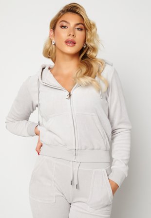 Juicy Couture Cotton Rich Track Top Quiet Grey Klær