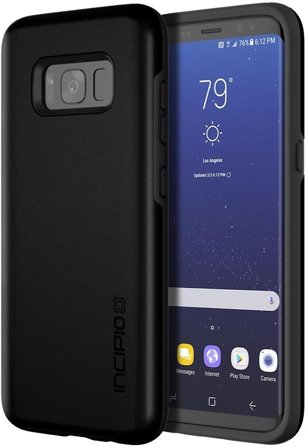 INCIPIO Haven Lux - Baksidedeksel for mobiltelefon - svart - for Samsung Galaxy S8