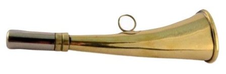 Grey Oak Jakthorn Mässing Böjt 16 cm