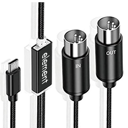 Midi-USB-C-kaapeli USB-Midi-muunnin LED-ilmaisimella elektroniselle tietokoneelle (FMY)