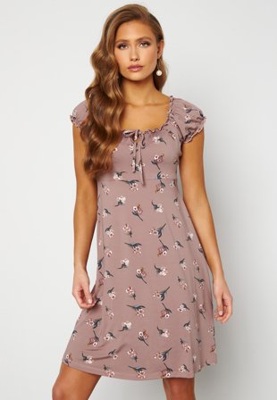 Happy Holly Tessan dress Dusty pink / Patterned Klær