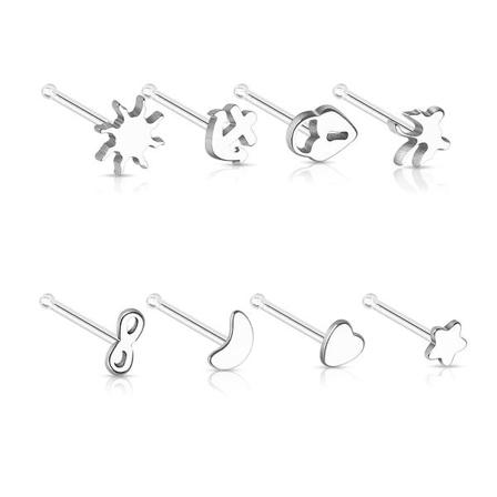 1 St Näspiercing I 316 Kirurgiskt Stål (8 Val) 2 Ankare