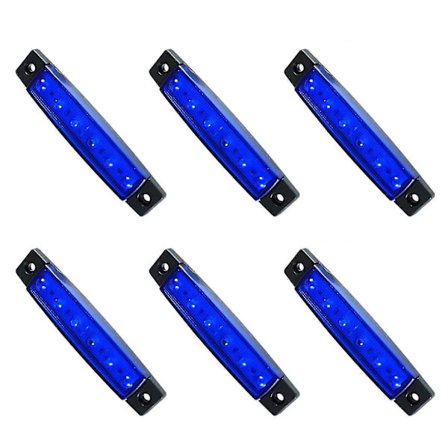 6 st LED Båt Innerbelysning Marin Båtbelysning Marin Courtesy Light Strip Däck Akterspegel Cockpit N