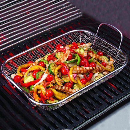 Stegepande Grill Stegestativ Netmåtte Friturekurv Madbakke Grillkurv