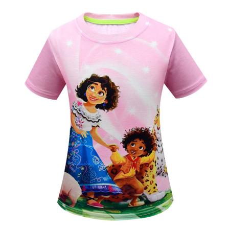 Encanto Mirabel T-shirt Cosplay Girls Kortärmade T-shirts Pink 3-4 Years Pink 6-7 Years
