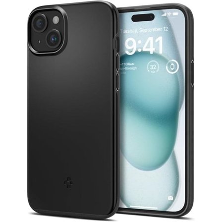 Spigen Thin Fit iPhone 15 kotelo - musta