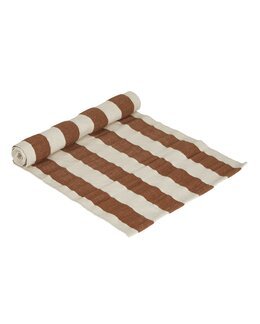 Løber Stig stribet seersucker Cognac