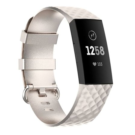 Vattentätt Fitbit Charge 4 etc. band - Silverfärgat