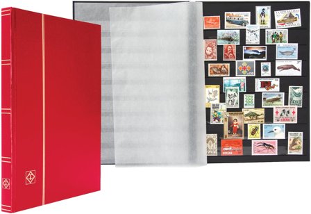 BASIC indstiksbog - A4 - 32 sorte sider - Rød - Leuchtturm