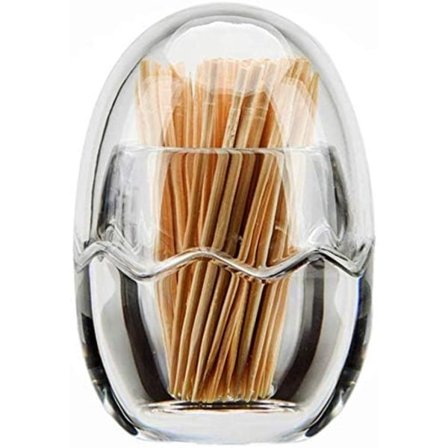 Akryl Tandpetshållare Kristall Tandpetare Dispenser Hink Plast Tandpetare Låda Äggform Tandpetare Fodral Ficka Restaurang