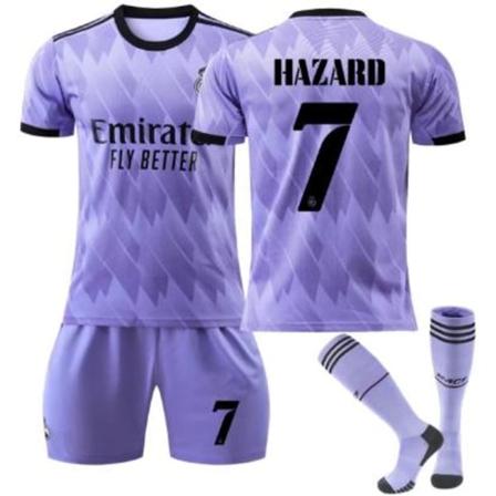 Uusi kausi 2022-2023 Real Madrid jalkapallopaita HAZARD 7 8-9 vuotta
