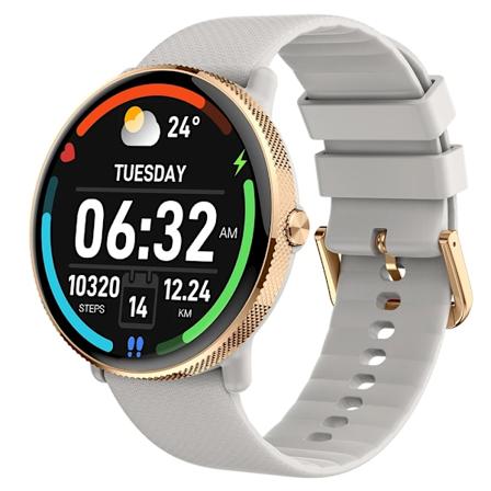 Iutech S61 Smart Klokka Kvinner Menn Amoled Touch Round Bluetooth Calling Elektroniske Klokker Vanntett Sport Smartwatch Mannlige Damer Gold